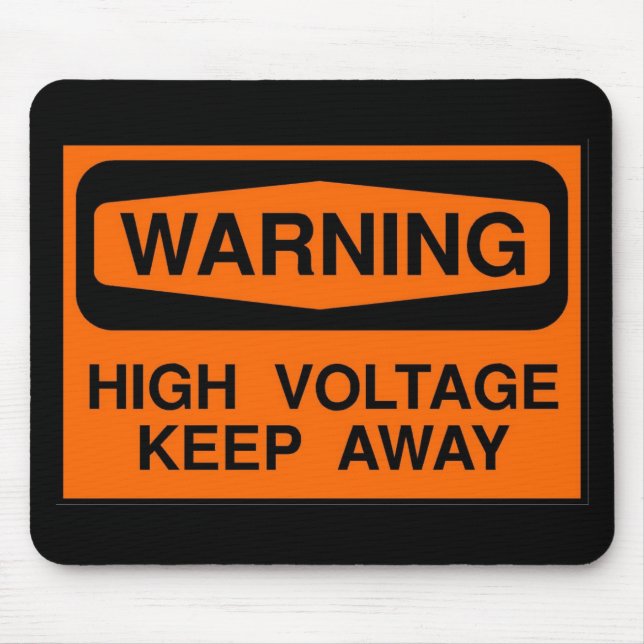 Tapis De Souris warning high voltage (Devant)
