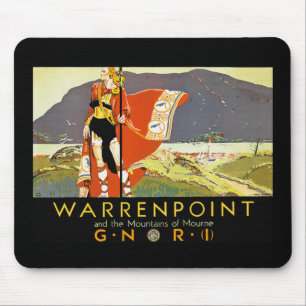Tapis De Souris Warrenpint et les montagnes de Mourne