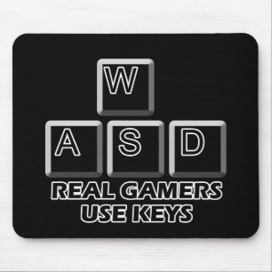 Tapis De Souris WASD - Vraies clés d'utilisation de Gamers