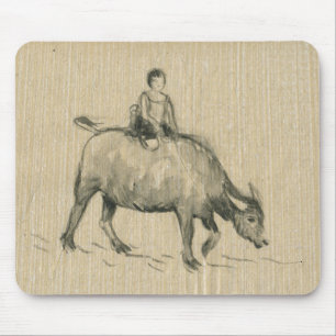 Tapis De Souris Water Buffalo Child Chinese Ox Year 2021 MouseP