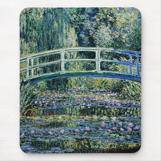 Tapis De Souris Water Lilies and Japanese Bridge, (Devant)