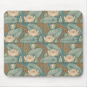 Tapis De Souris Water Lys Lily Art Nouveau Nature