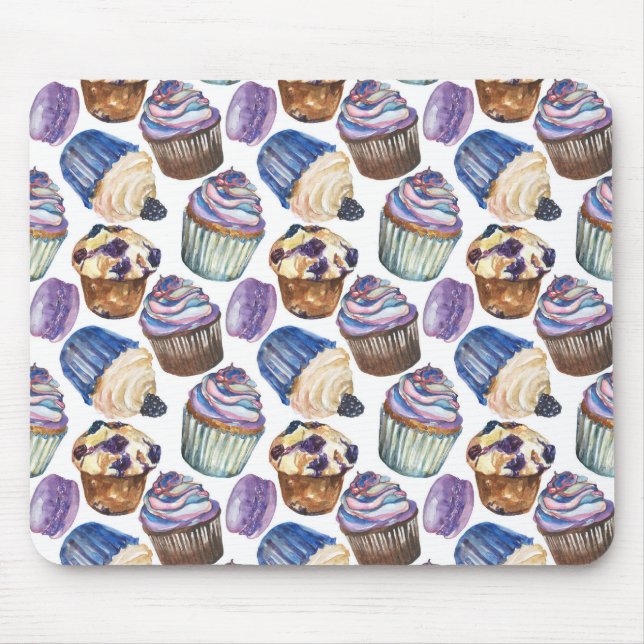 Tapis De Souris Watercolor cupcakes (Devant)