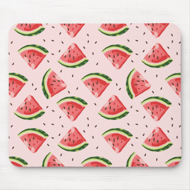 Tapis De Souris Watercolor Watermelon Motif de fruits (Devant)