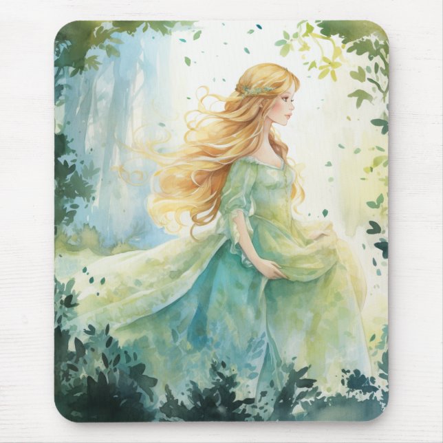 Tapis De Souris Watercolour Forest Princess (Devant)