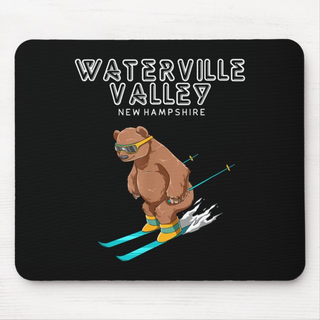 Tapis De Souris Waterville Valley New Hampshire - Funny Ski Grizzl (Devant)