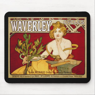 Tapis De Souris Waverley fait un cycle - art Nouveau - Alphonse
