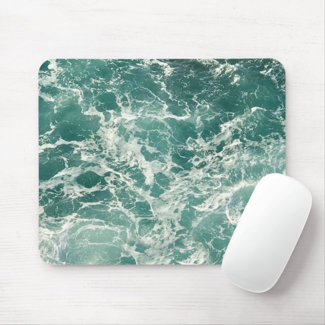 Tapis De Souris Waves Blue Green (Avec souris)