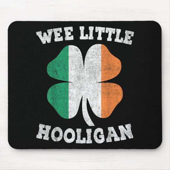 Tapis De Souris Wee Little Hooligan Funny Jour de la Saint Patrick (Devant)