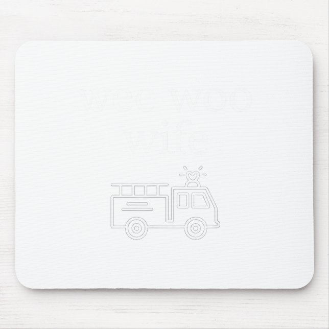 Tapis De Souris Wee Woo Wife Firefighter Suse Cute Minimalist Aest (Devant)
