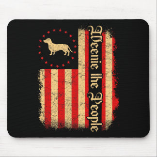 Tapis De Souris Weenie The People 4 Juillet Drapeau Américain Usa