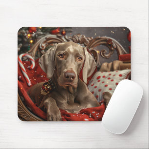Tapis De Souris Weimaraner Chien Festif de Noël