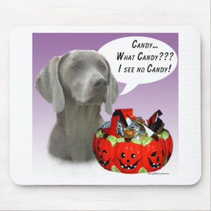 Tapis De Souris Weimaraner Halloween Candy