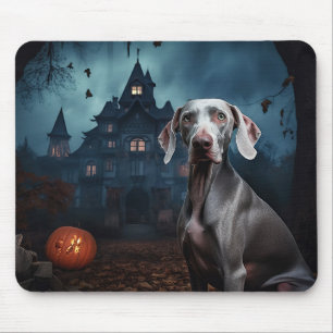 Tapis De Souris Weimaraner Halloween effroi