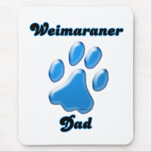Tapis De Souris Weimaraner Papa bleu Pawprint