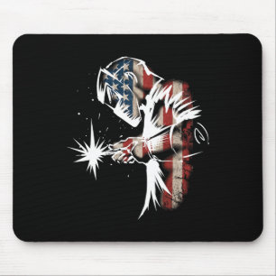 Tapis De Souris Welder American Flag Usa Patriotic Welder Cadeau