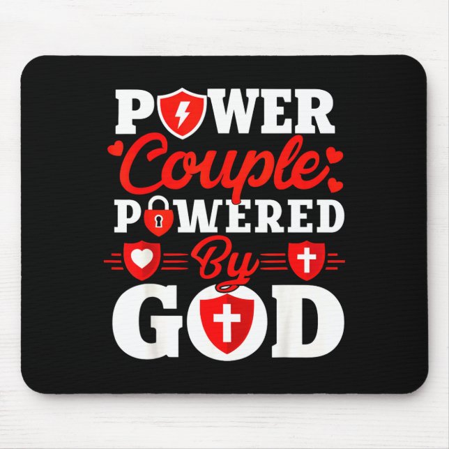 Tapis De Souris Wer Couple Wered By God Christian Couples Matching (Devant)