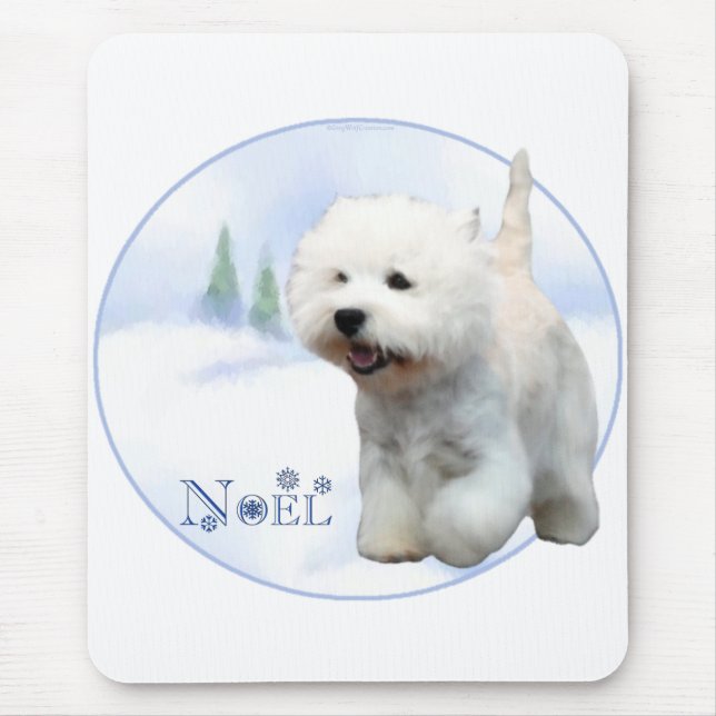 Tapis De Souris West Highland White Terrier Noel (Devant)