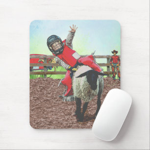 Tapis De Souris Western Rodeo Cowboy Cowgirl Mutton Buston