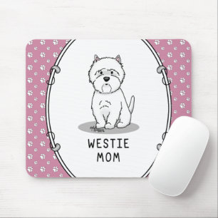Tapis De Souris Westie Mom - West Highland White Terrier Chien Mam