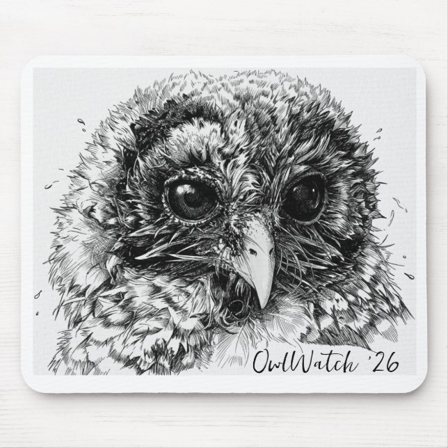 Tapis de souris Wet Owlet (Devant)