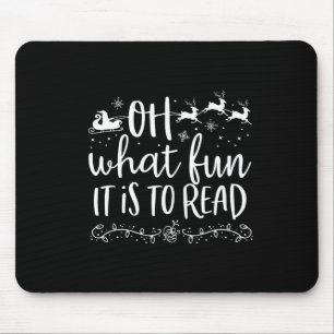 Tapis De Souris What Fun It Is To Read Librarian Christmas Book