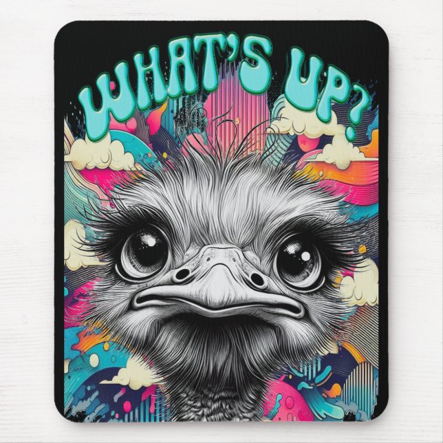 Tapis De Souris Whats Up? Ostrich - Mouse Pad (Devant)
