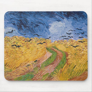 Tapis De Souris Wheatfield de Vincent van Gogh avec des