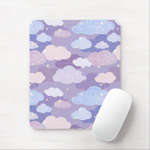 Tapis De Souris Whimsical Pastel Clouds et étoiles Motif