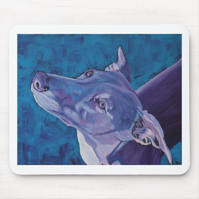 Tapis De Souris Whippet bleu (Devant)