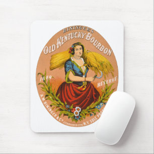 Tapis De Souris Whiskey Advertising Étiquette, Vers 1860.