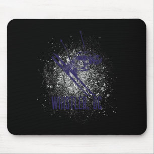 Tapis De Souris Whistler Bc Canada Village de ski en pente Retro D