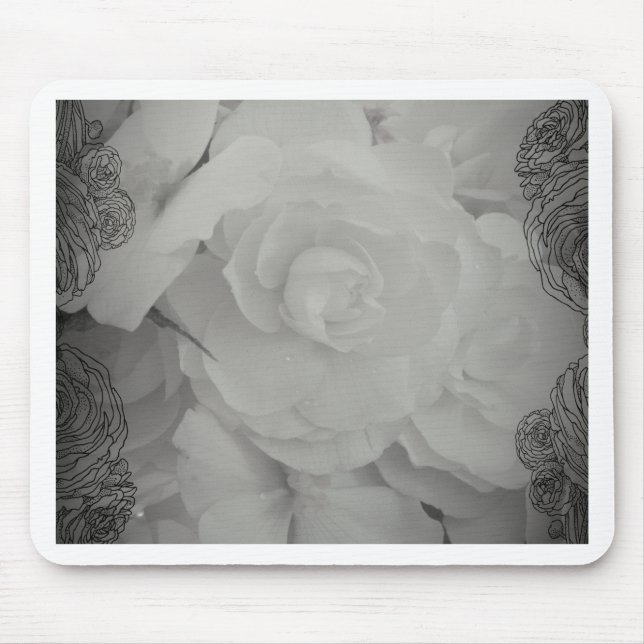 Tapis De Souris White Begonia (Devant)