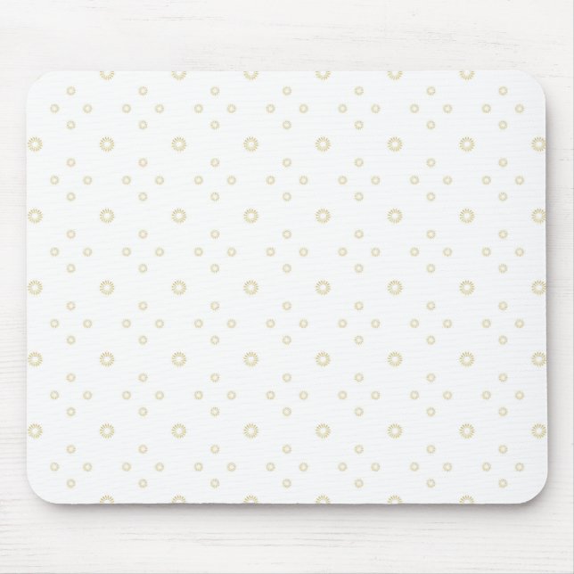 Tapis De Souris White | Golden Zinnia Sun (Devant)