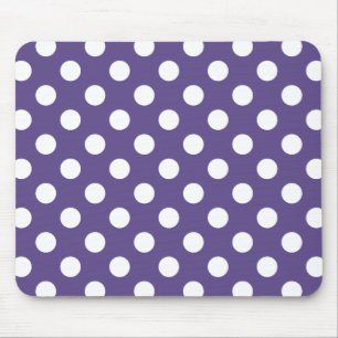 Tapis De Souris White polka dots on ultra violet