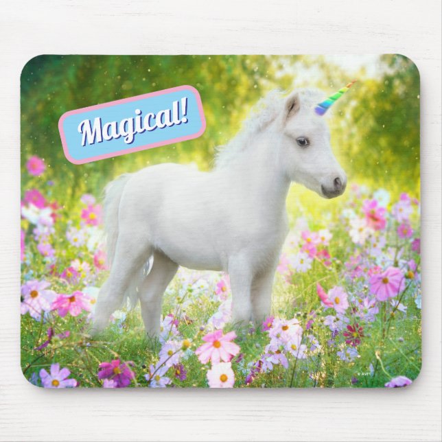 Tapis De Souris White Pony Unicorn (Devant)