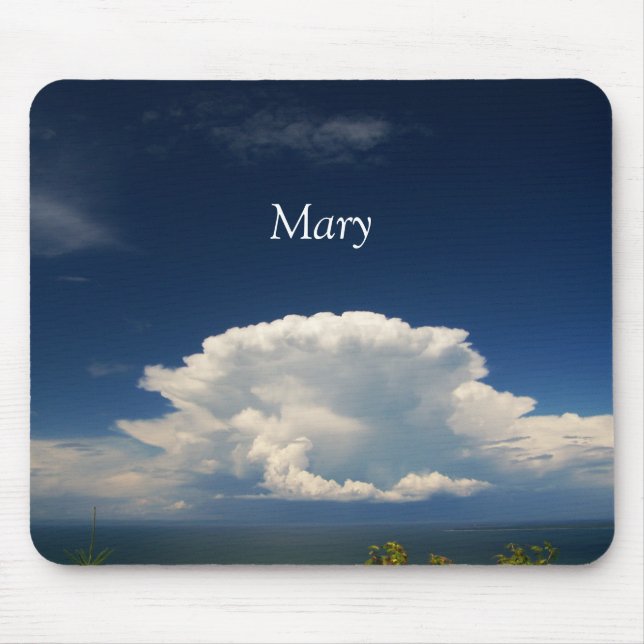 Tapis De Souris White Puffy Cloud Photo (Devant)