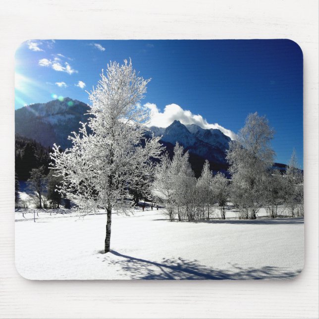 Tapis De Souris White Tree and Mountain View (Devant)