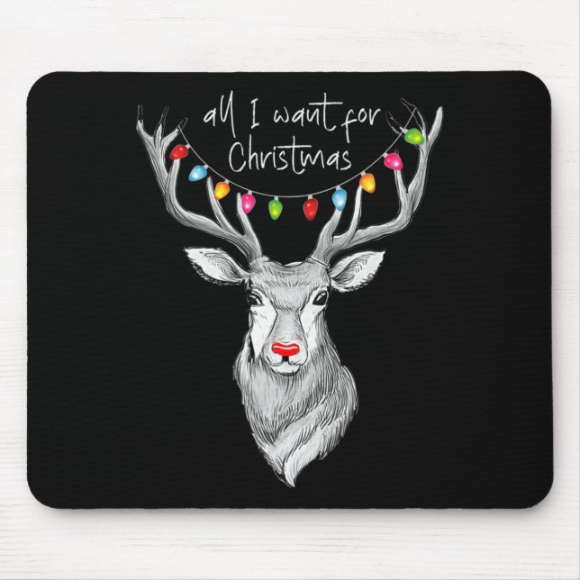 Tapis De Souris Whitetail Buck Deer Chasse Tout ce que je veux pou (Devant)