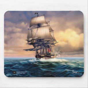 Tapis De Souris Whydah Gally Peinture de navire historique Cadeaux