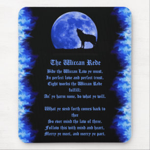 Tapis De Souris Wiccan Rede - flamme bleue