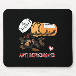 Tapis De Souris Wiener Chien Saucisse Chiot Lover Antidépresseurs