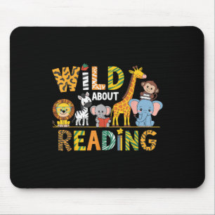 Tapis De Souris Wild About Reading Kid Love Wild Animal Books Back