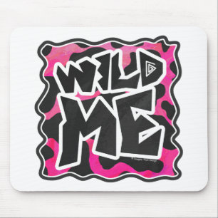 Tapis De Souris Wild Me Cow Pink and White