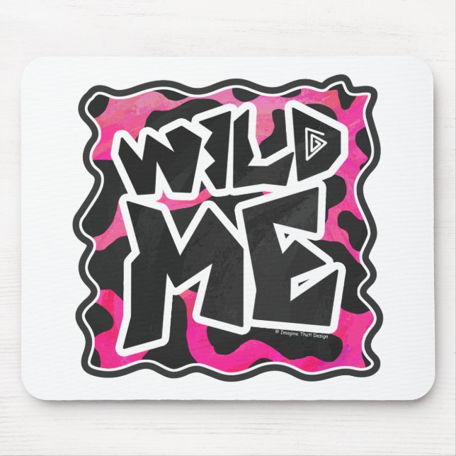 Tapis De Souris Wild Me Cow Pink and White (Devant)
