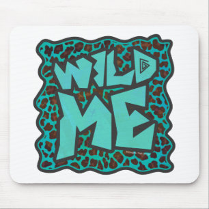 Tapis De Souris Wild Me Design léopard Brown et Turquoise