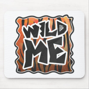 Tapis De Souris Wild Me Tiger Hot orange et noir