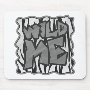 Tapis De Souris Wild Me Tiger noir et blanc