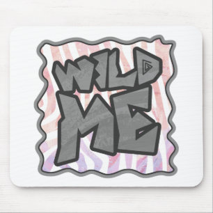 Tapis De Souris Wild Me Zebra rose et blanc