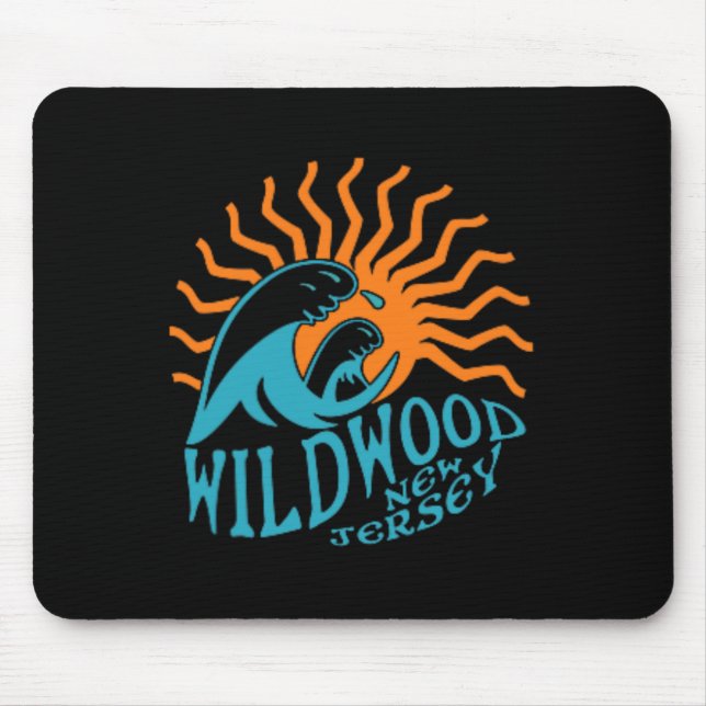 Tapis De Souris Wildwood New Jersey Beach Front Et Back (Devant)